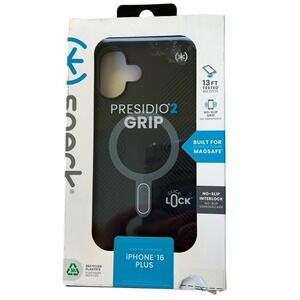 Speck Presidio2 Grip MagSafe With ClickLock Case Apple iPhone 16 PLUS Black New